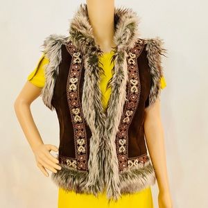 INC Brown Vest